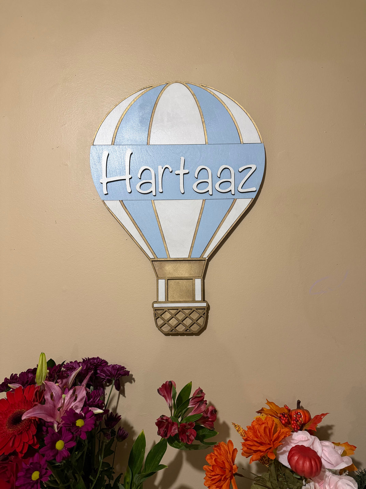 Hot Air Balloon Name Sign