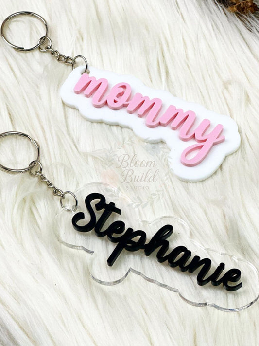Custom Acrylic Name Keychain