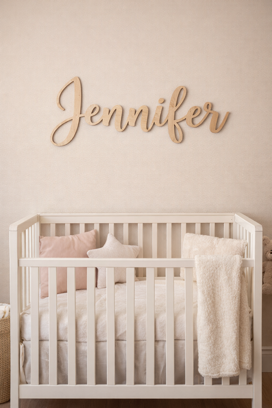 Wooden Name Sign cutout