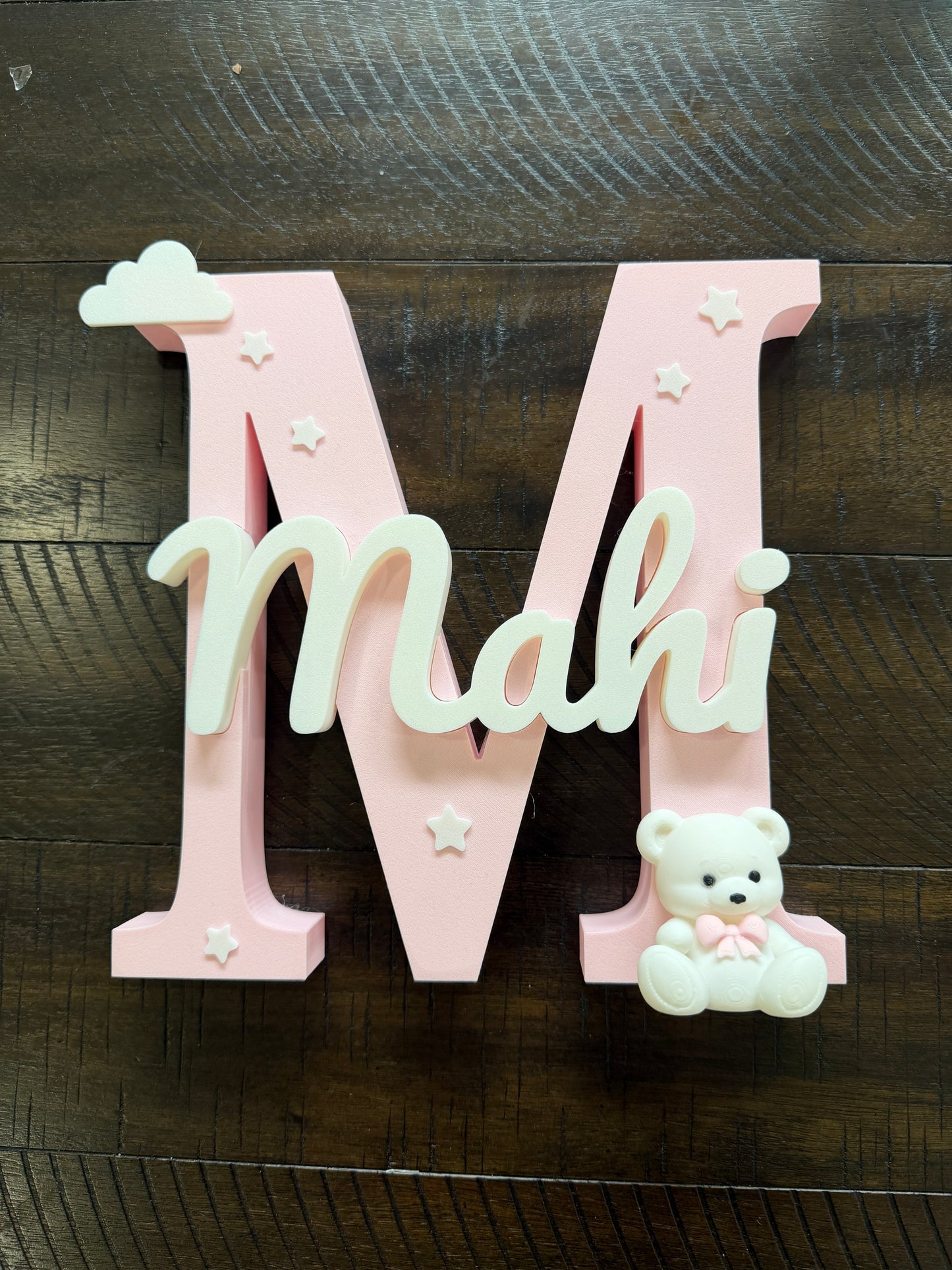 3D Sign With Teddy Bear