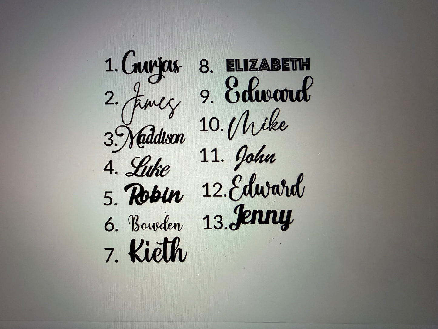 Wooden Name Sign cutout