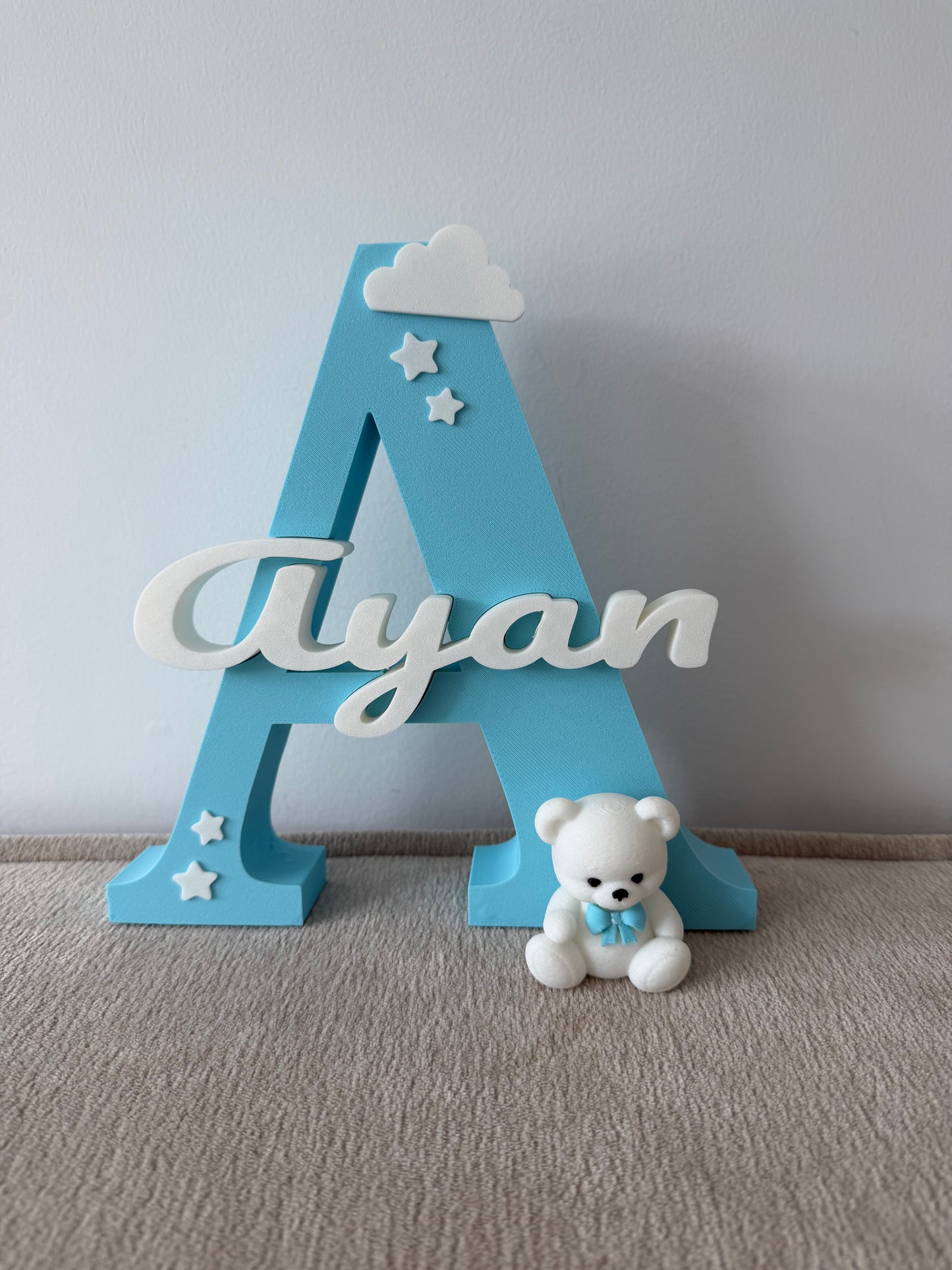 3D Sign With Teddy Bear