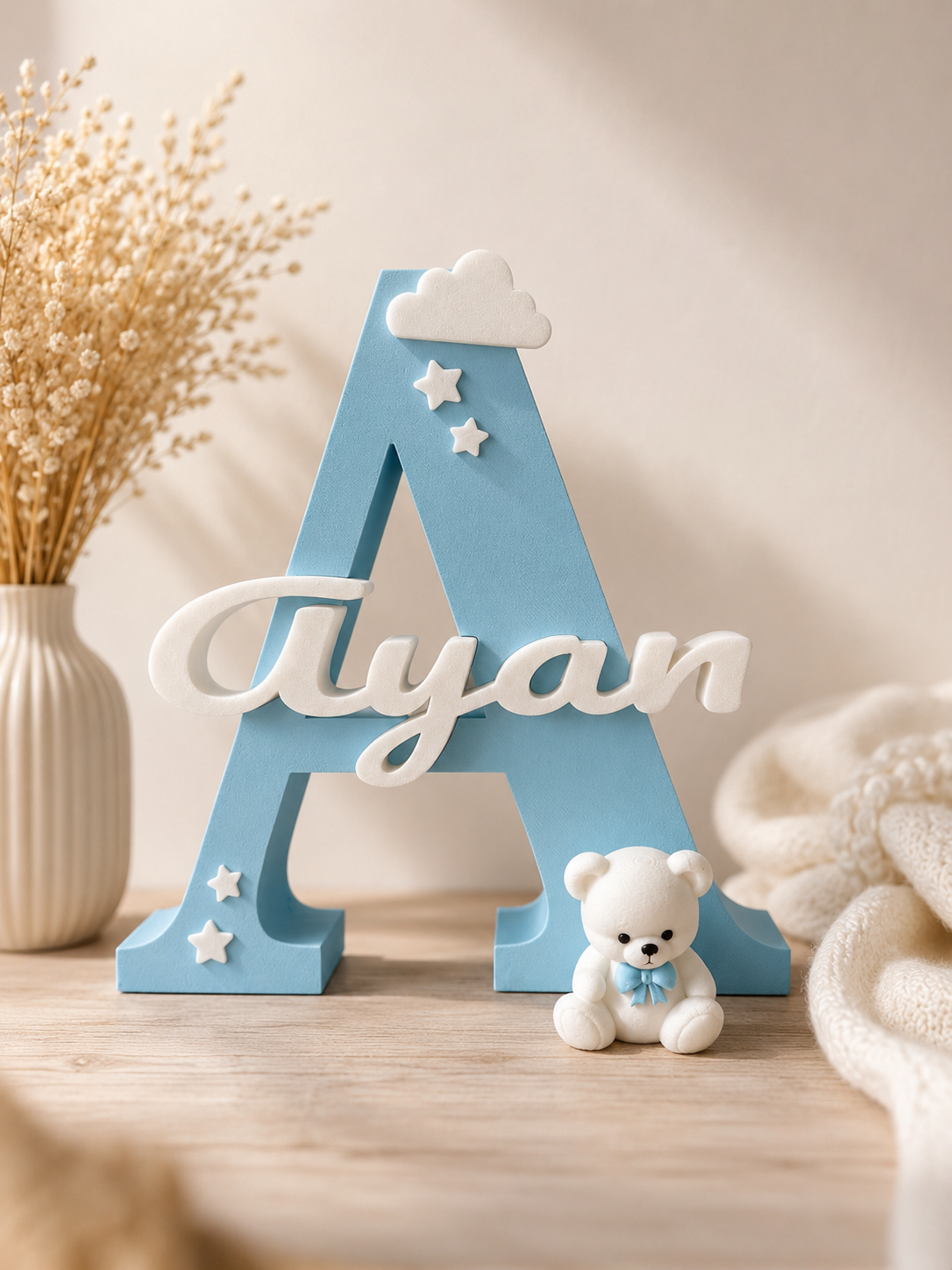 3D Sign With Teddy Bear